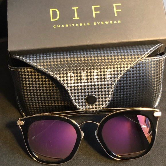 Diff Eyewear Accessories - NWT DIFF Eyewear Fashion Sunglasses Black/Pink